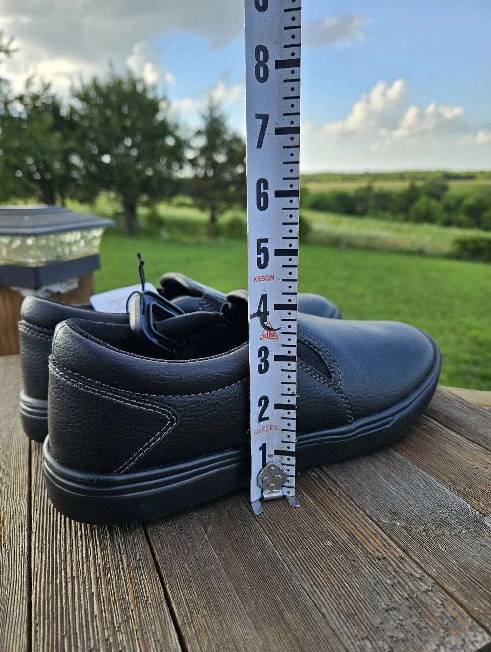 TredSafe Unisex Slip-Resistant Work Shoes Black Leather Comfort M7/W9 NEW